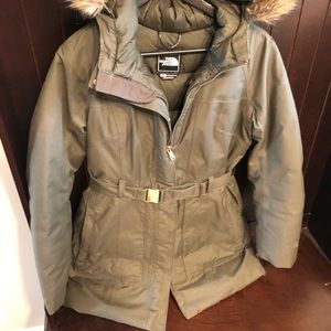 Olive Green North Face Winter Coat